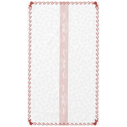 Kersttablet Wit & Rood 60 x 104 Tafelkleed (Voorkant)