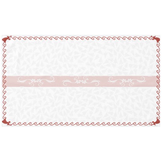 Kersttablet Wit & Rood 60 x 104 Tafelkleed (Voorkant (Horizontaal))