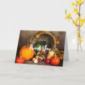 Kersttafel Overvloedige Oogst Dank Je Kaart (Gele Bloem)