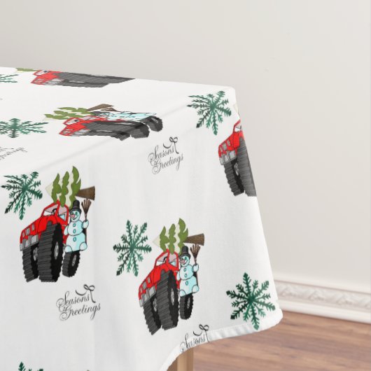 kersttafelkleden, Snowman-sauzen Tafelkleed (Voorbeeld)