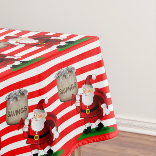 Kersttafelkleed, Prettig Kerstfeest, Kerstman Tafelkleed (Voorbeeld)