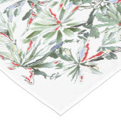 Kersttafelrunner met witte achtergrond korte tafelloper (Hoek)