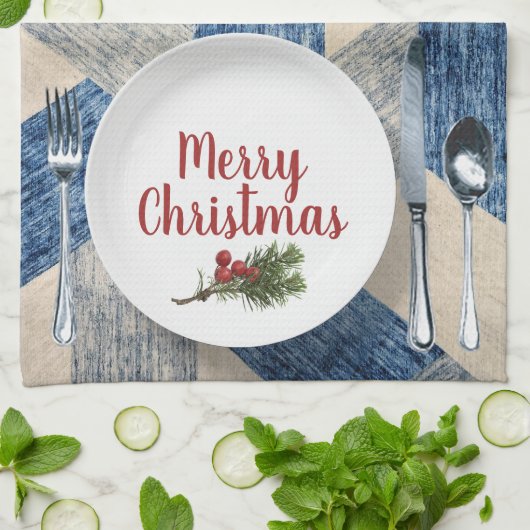 Kersttafelsetting Theedoek (Gevouwen)