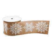 kersttan Faux Burlap met Snowflakes Lint (Spoel)