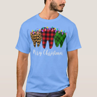 kersttanden tandarts Tandtandassistent Teeth Leo T-shirt