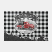  kersttanden Zwarte Buffalo-spelnaam Deurmat (Voorkant)