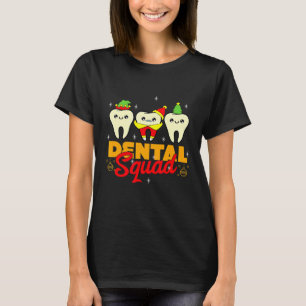 Kersttandheelkundige maskerorthodontist tandarts t-shirt