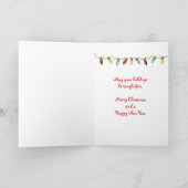 KerstTangled Teddy Bear Feestdagen Kaart (Binnen)