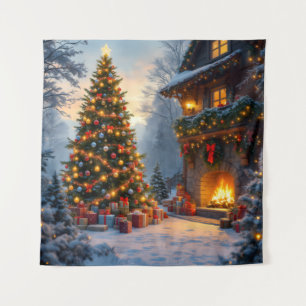 Kersttapijt voor buiten wandkleed