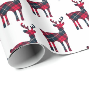 kersttartan Betondeerpapier Cadeaupapier