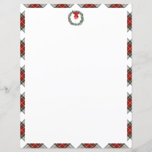kersttartan, Briefpapier papier met schroefdraad