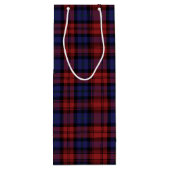 kersttartan Clan MacLachlan Paars Red Pset Wijn Cadeautas (Achterkant)