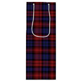 kersttartan Clan MacLachlan Paars Red Pset Wijn Cadeautas (Voorkant)