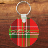 kersttartan Sleutelhanger (Voorkant)