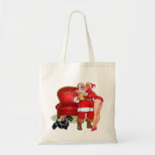 KerstTas met kerstbedekking en pop-up Tote Bag (Voorkant)