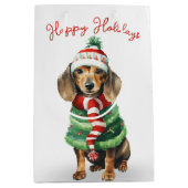 Kersttasje in een sjaal medium cadeauzakje (Voorkant)