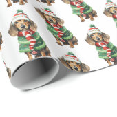Kersttasje met wintersjaal cadeaupapier (Rol Hoek)
