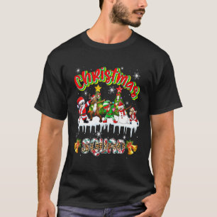 Kerstteam Dabbing Pug Hond Kerstman Rendier Elf T-shirt
