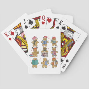 Kerstteam Santa Peperkoek Verpleegkundige Squad Pokerkaarten