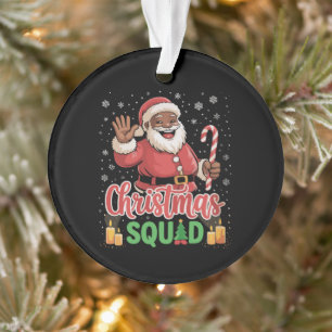 Kerstteam Sinterklaas Afro Man Trots Zwart Afrikaa Ornament