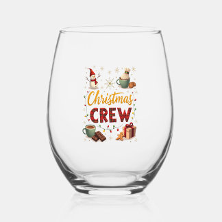 Kerstteam Wijnglas Zonder Voet