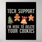Kersttechnische ondersteuning hier om Xmas-cookies Poster (Voorkant)