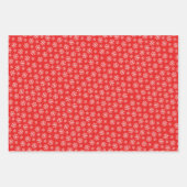 Kerstteddies, Holly Berries, Snowflakes set Inpakpapier Vel (Voorkant 3)