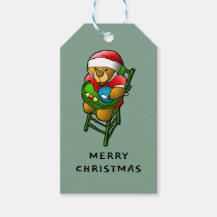 KerstTeddy Bear Cadeaulabel