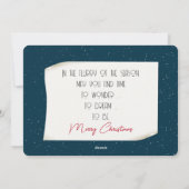 KerstTeddy Bear in Window Feestdagenkaart (Achterkant)