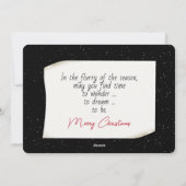 KerstTeddy Bear in Window Feestdagenkaart (Achterkant)