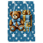 KerstTeddy Bear Medium Cadeauzakje (Voorkant)