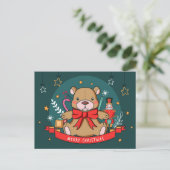 KerstTeddy Briefkaart (Staand voorkant)