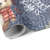 Kerstteddy Cadeaupapier (Rol Hoek)