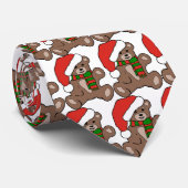 KerstTeddy met Santa Hat Stropdas (Opgerold)