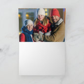 Kerstteddybeer en familiefoto, rood kaart (Binnen)