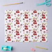 kersttefietenpapier, kerstman tissuepapier (Craft)