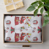 kersttefietenpapier, kerstman tissuepapier (Geschenk)