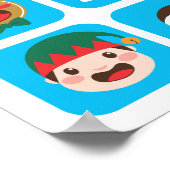 kersttekengezichten poster (Hoek)