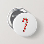 kersttekening met snoepriet ronde button 5,7 cm (Voorkant /achterkant)