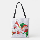 Kersttekens voor kerstmis en kerstmis voor kerstmi draagtas (Achterkant)