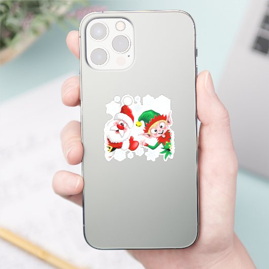 Kersttekens voor kerstmis en kerstmis voor kerstmi sticker (Telefoon)