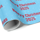 Kersttekst 2025 over Aqua Cadeaupapier (Rol Hoek)