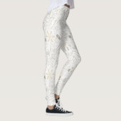 Kersttekst en Snowflake Pattern Gold ID257 Leggings (Rechts)