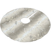 Kersttekst en Snowflake Pattern ID257 Kerstboom Rok (Gekanteld)