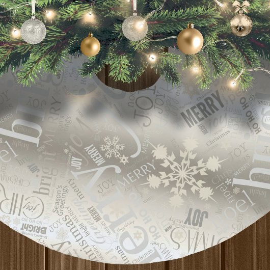 Kersttekst en Snowflake Pattern ID257 Kerstboom Rok