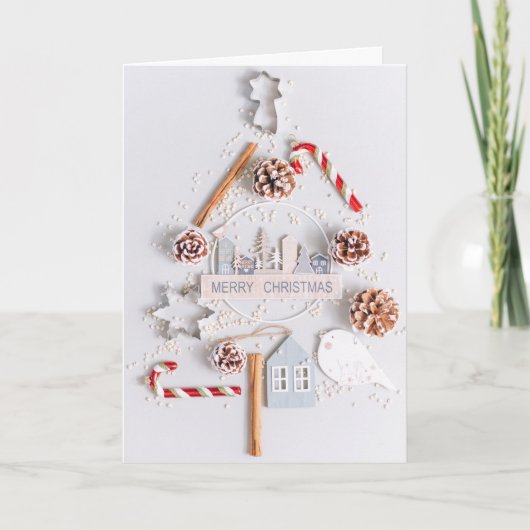 kersttekst feestdagen kaart (Voorkant)