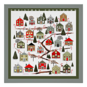 Kersttellende Advent Calendar Perfect Poster