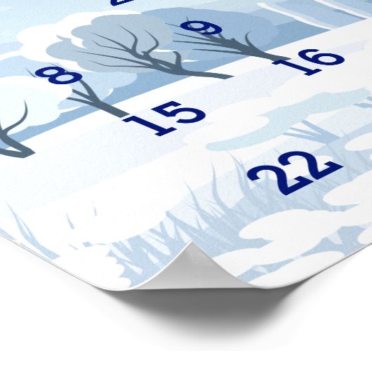 Kersttellende Advent Calendar Poster (Hoek)