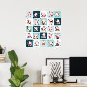 Kersttellende Advent Calendar Poster (Thuiskantoor)