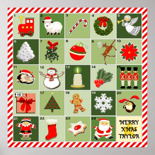 Kersttelling Poster (Voorkant)